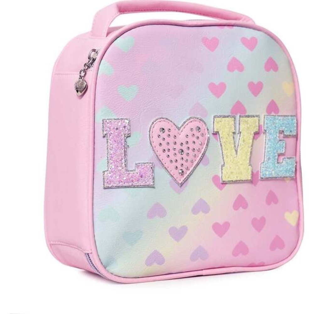 Miss Green’s OMG “LOVE”Pink Heart Kids insulated  Lunch Bag